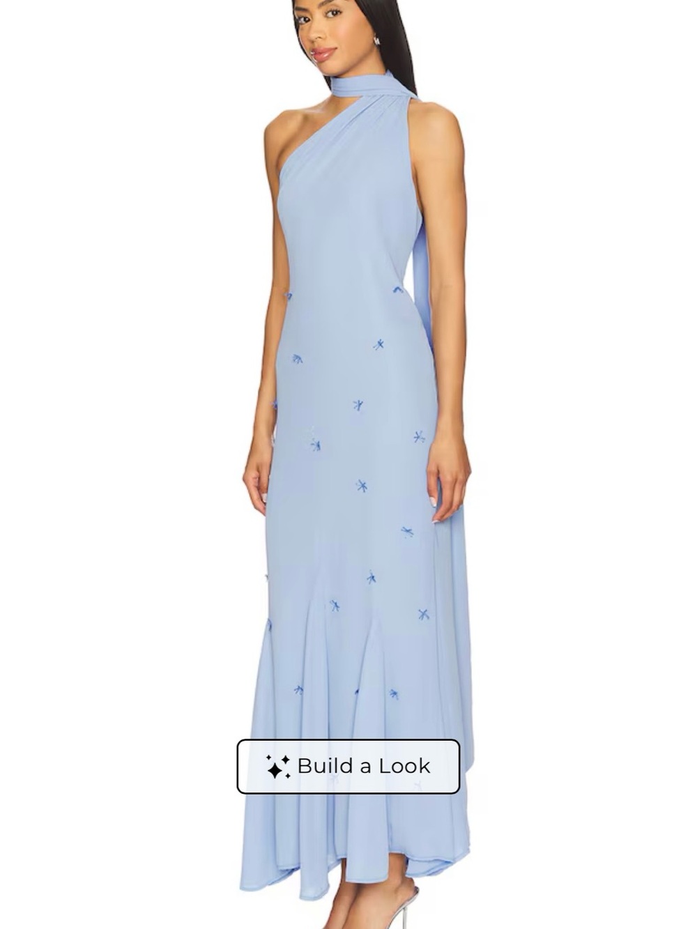Baobab Collection One-Shoulder Maxi Dress in Light Blue - Picture 2 of 4